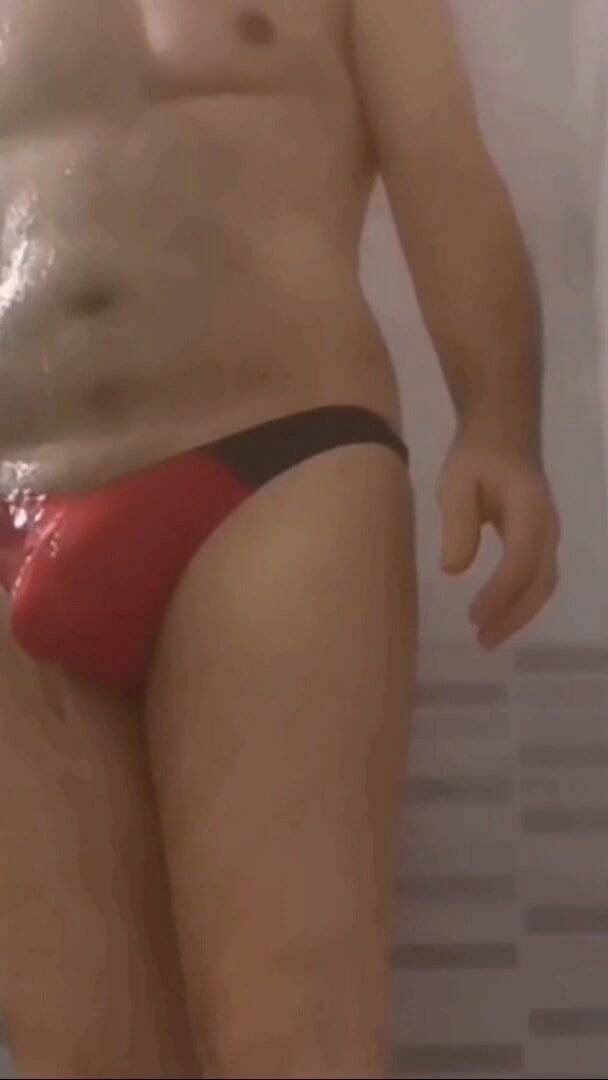 HOT WET RED THONG #4