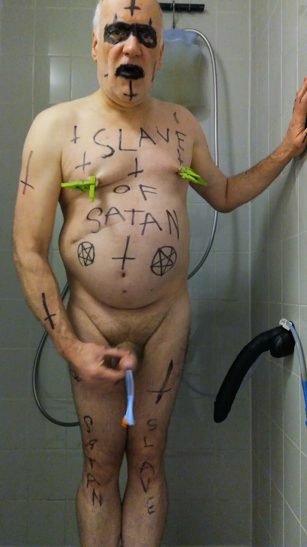 Satan slave takes a delicious urine enema #6