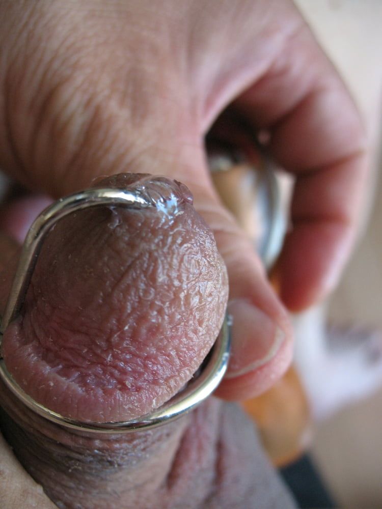More steel in my cock with glans ring #35