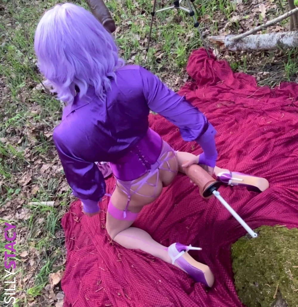 Hot sissy Malvina got lost in the forest #6
