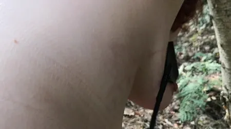 naked tits and ass whipping in woods         