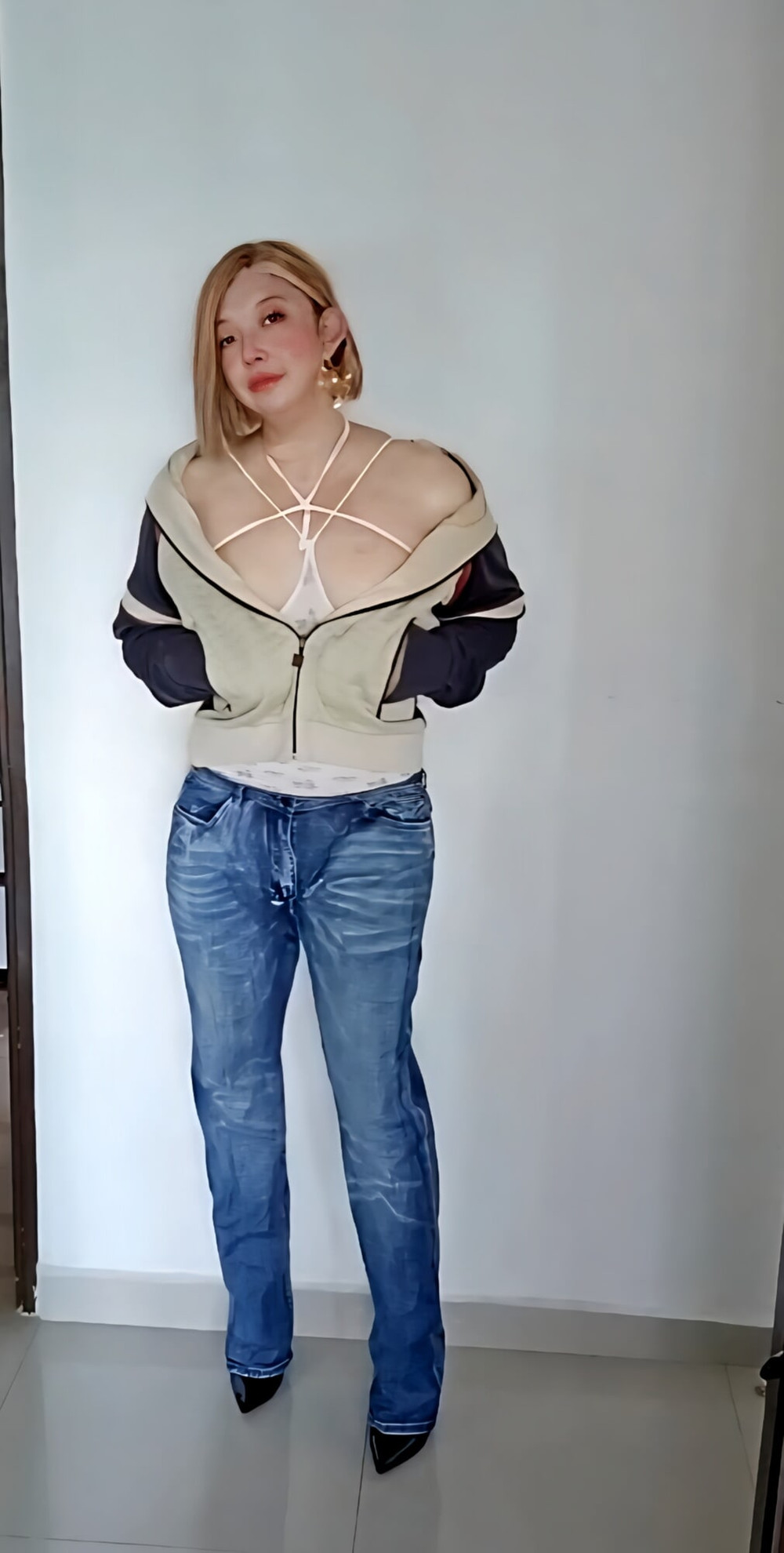 Asian crossdresser husband dress sexy while wife not at home #6