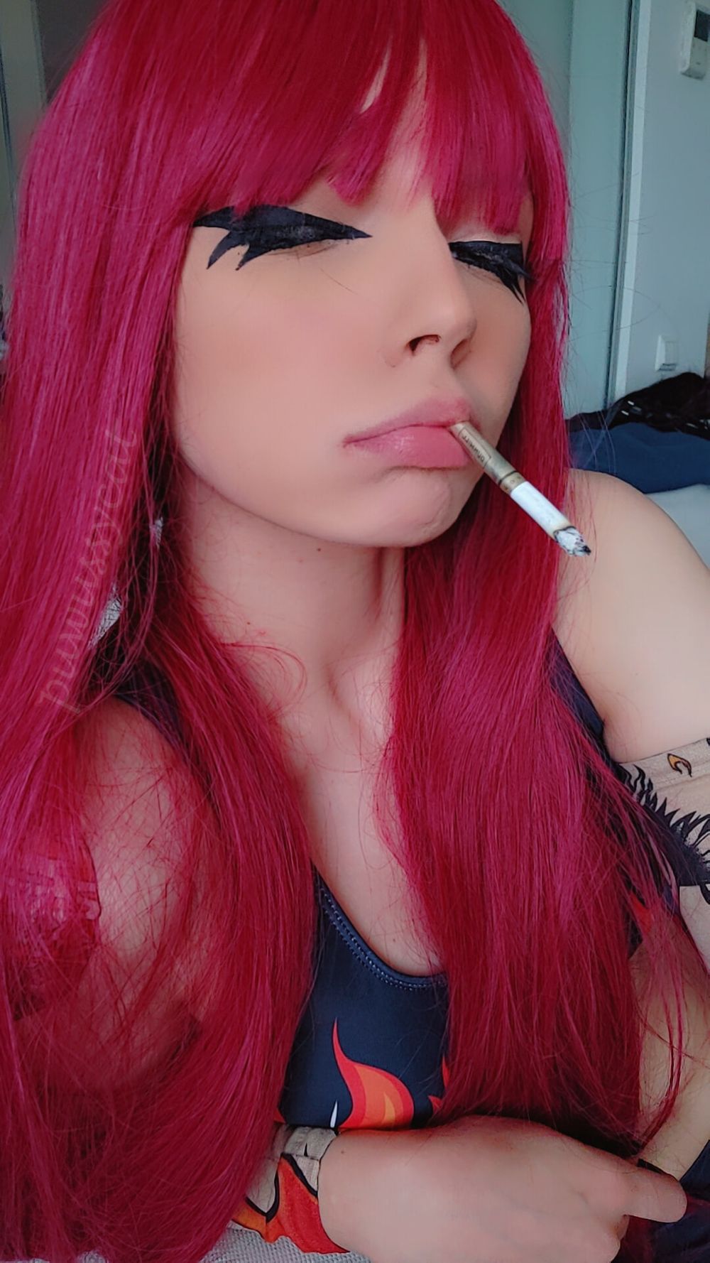 Goth Metal Girl Smoking #5