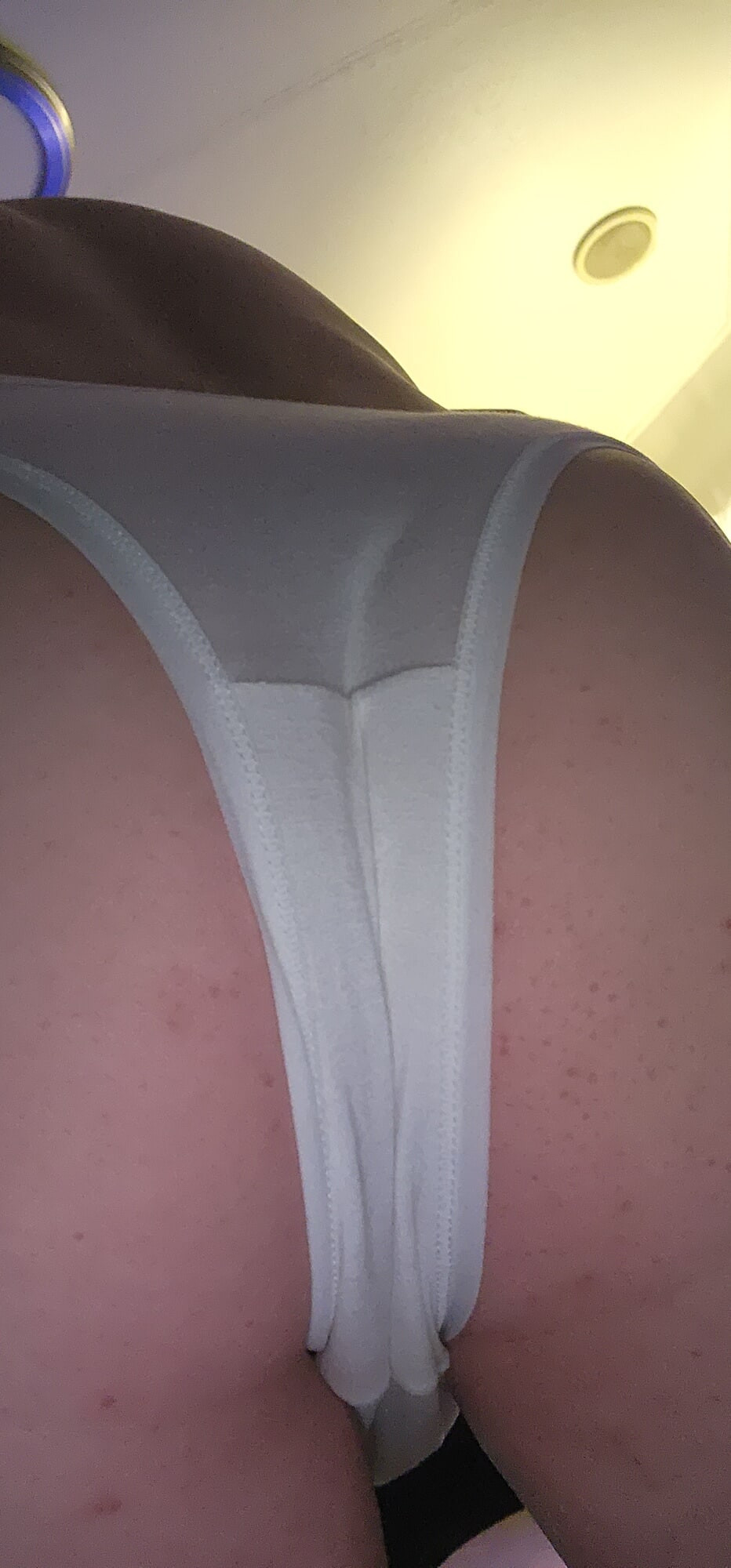 White cotton panty bulge #4