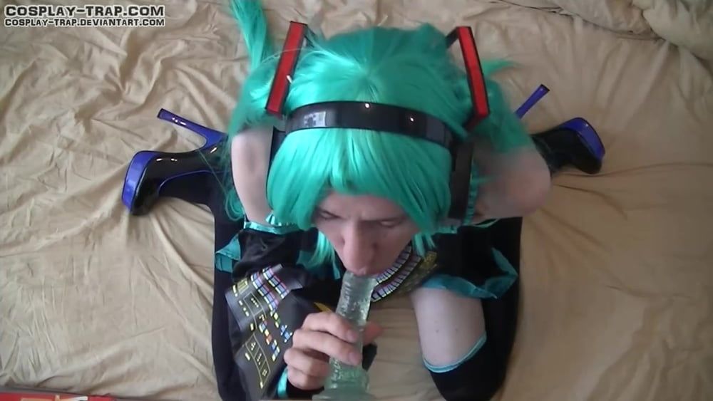 Crossdress cosplay Miku POV action #9