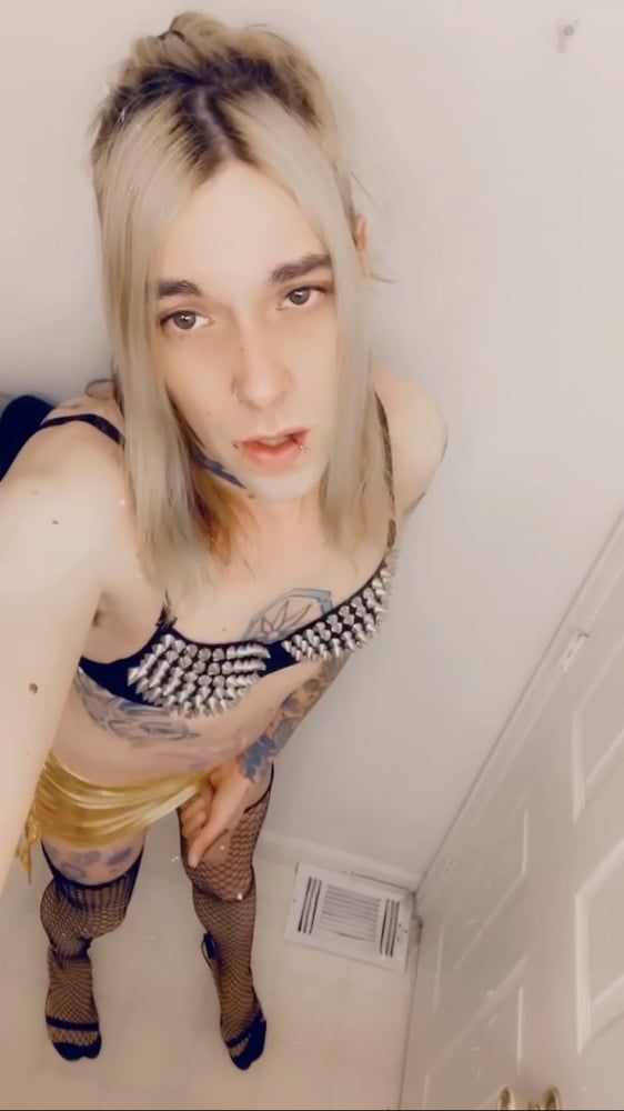 Sexy Gold Miniskirt Slut #38