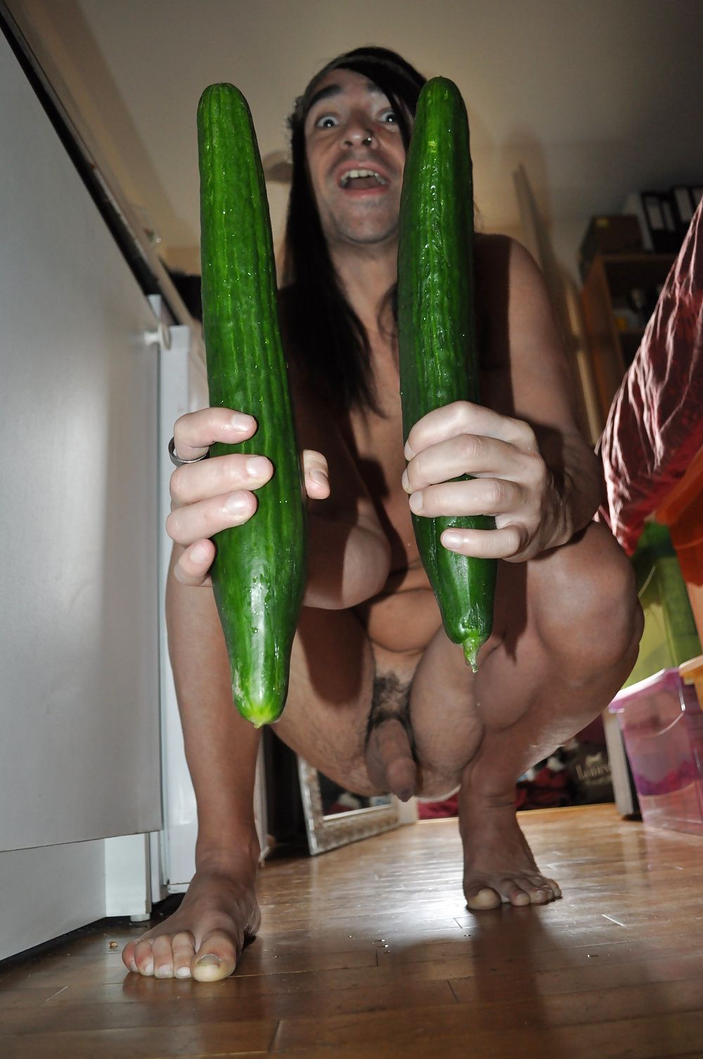 Tygra gets off with two huge cucumbers #20