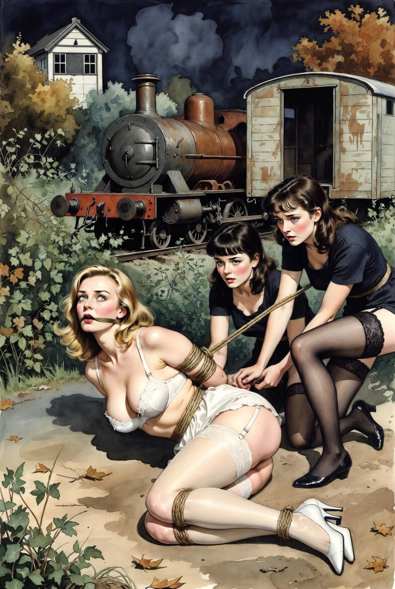 Pixwhores Experimental Enhanced: Stockings in the Railyard 1 #58