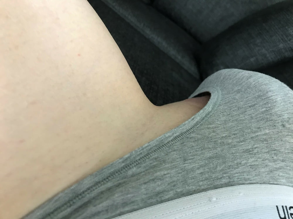 My cock in grey C.K thong #11