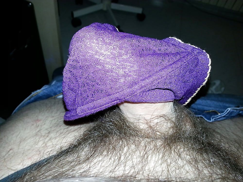 Cum on purple bra #5