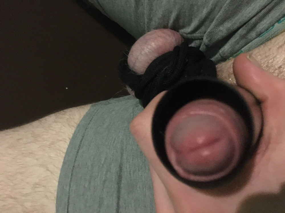 Bound Dick And Balls And Homemade Cocksleeve  #17
