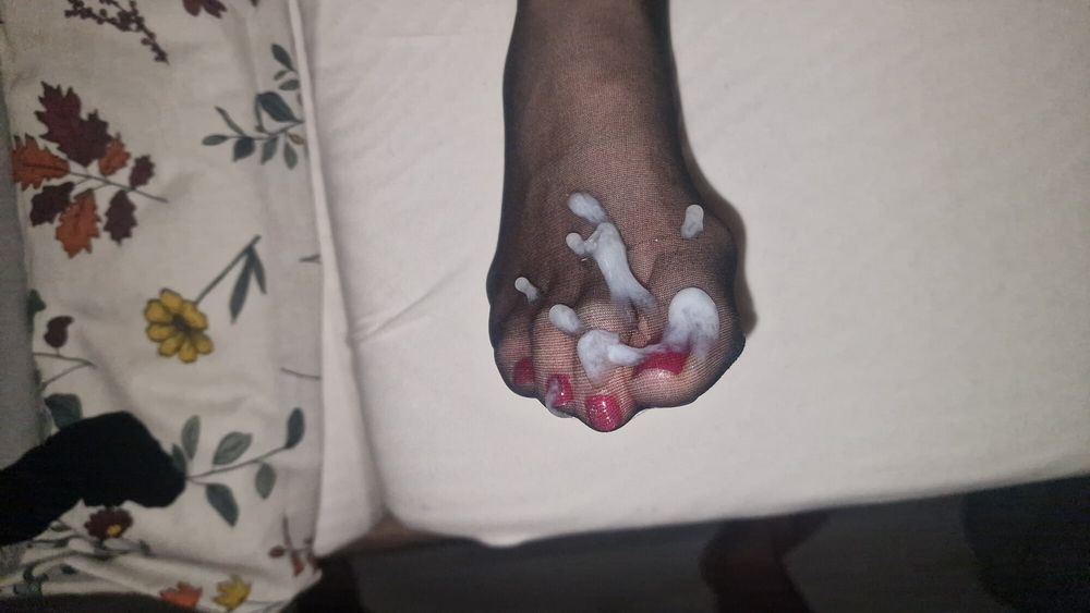 Semen on wife&#039;s feet all the time #30