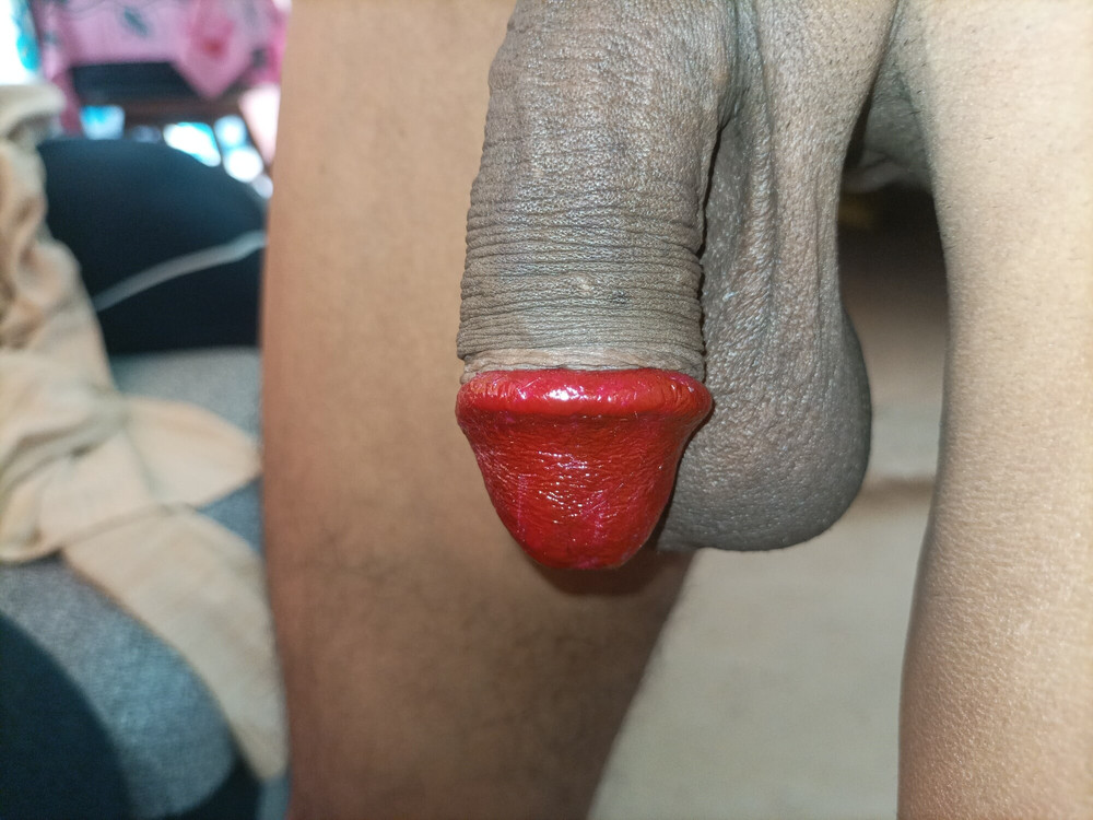 Sissy belly tattoo and coloured cock #56
