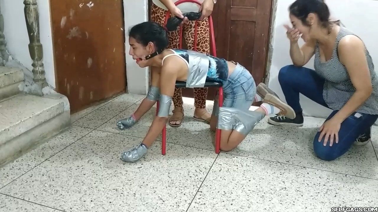 Bent Over For Lesbian Feet Worship In Bondage - Selfgags #22