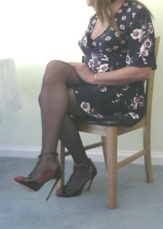 Tea Dress and Stockings #5