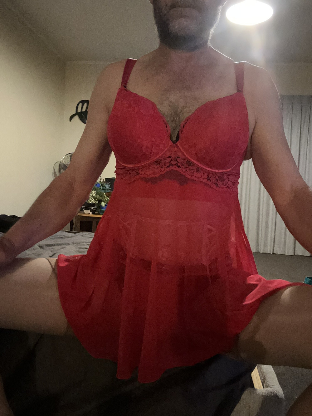 Stunning red lingerie and matching high heels  #12