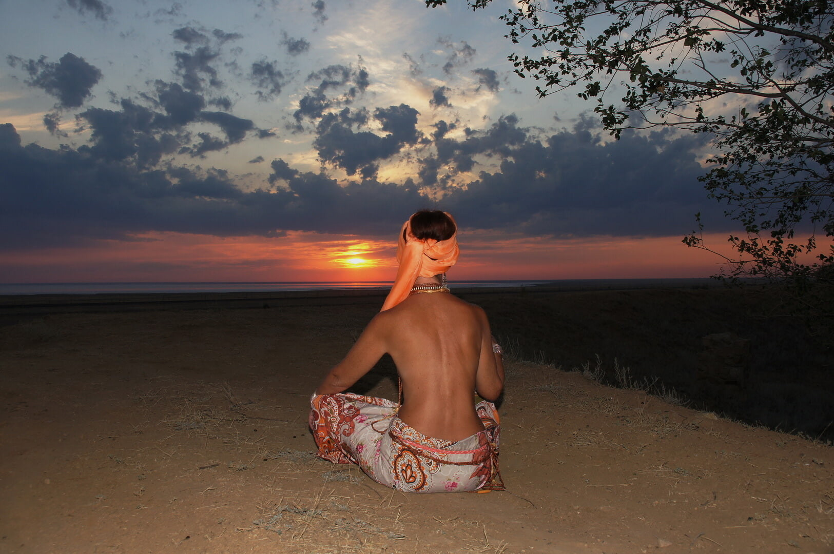 With a jug in the sunsetting sun #21