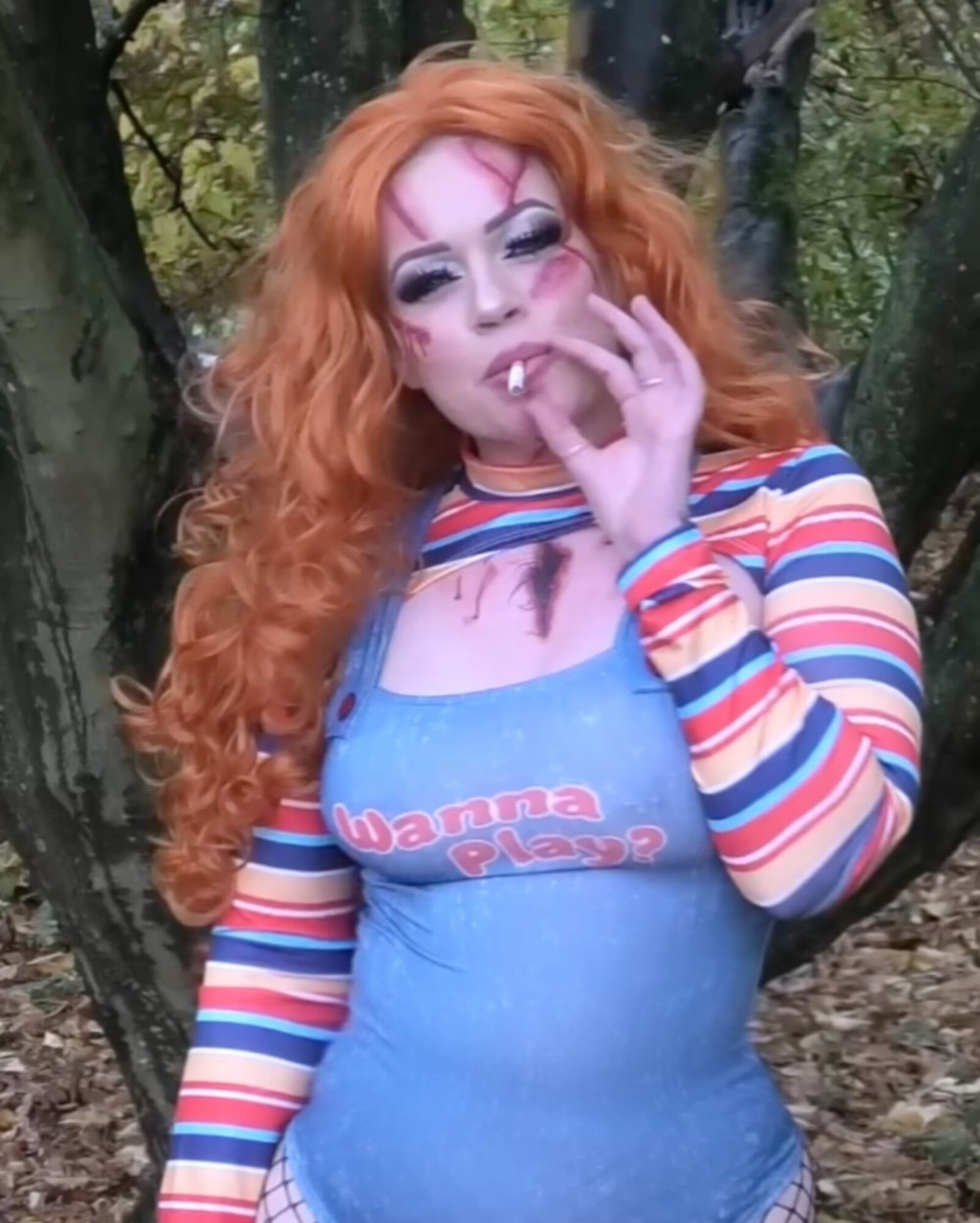 Smoking dressed as Chucky  #2