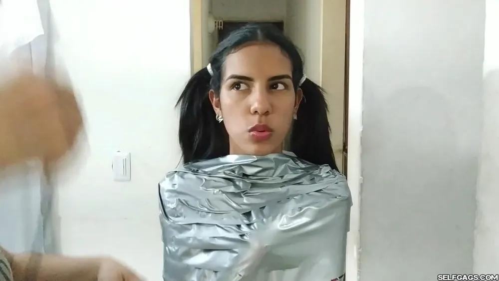 Mummified Latina Slut Mouth Hooked And Helpless #47