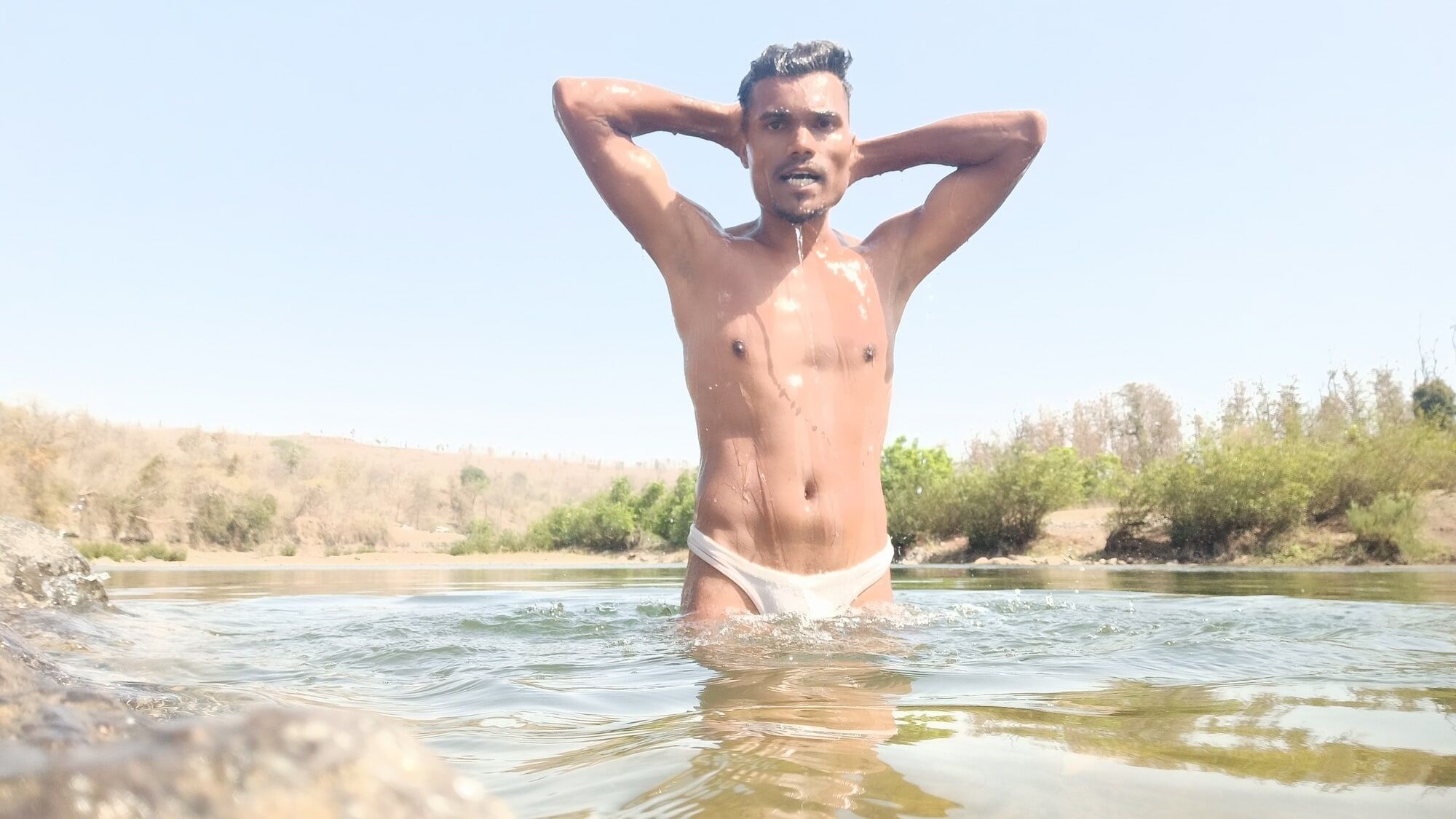 Sanju gamit on river advanture hot and sexy looking in man  #39