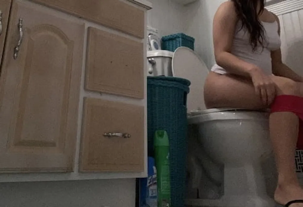 Teen on toilet  #8