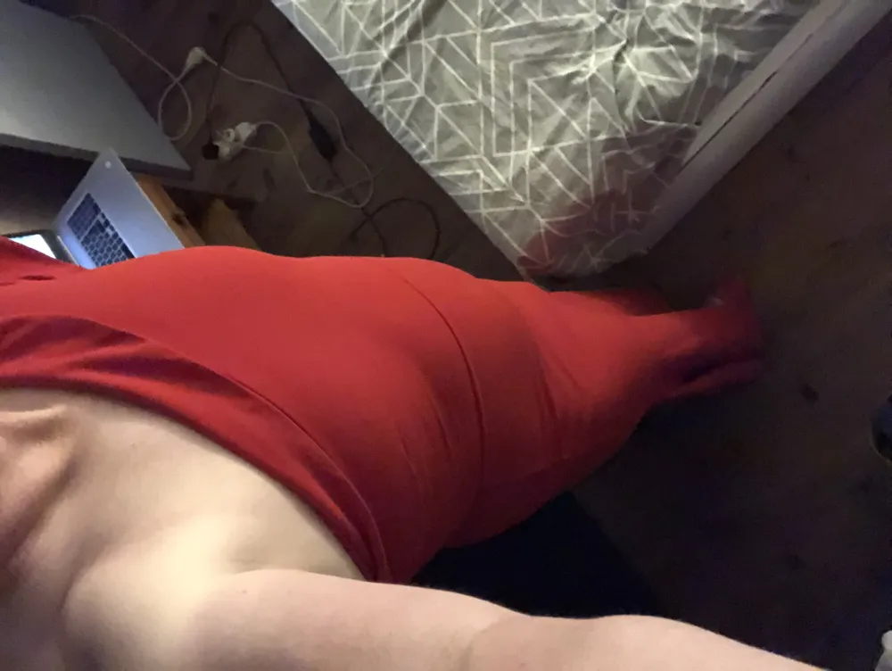 Cross dresser in red dress #7