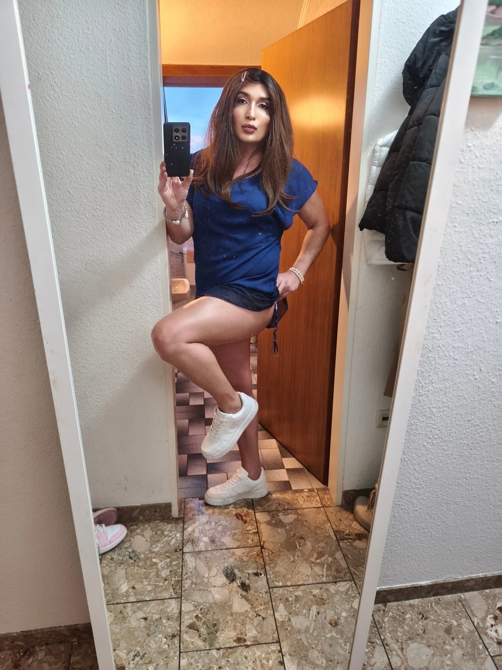 Sexy sporty styled tranny in blue #6