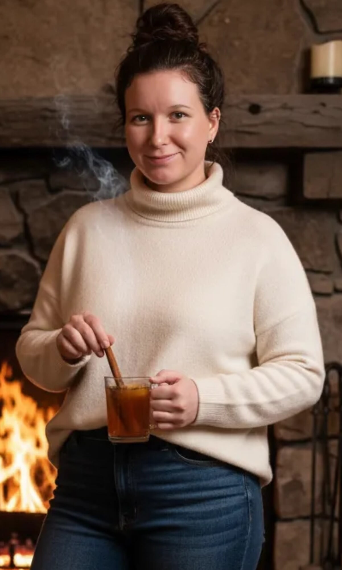 Moja 61F sobarica me natjerala da pozira gola u bijelim džemperima s dolčevitom