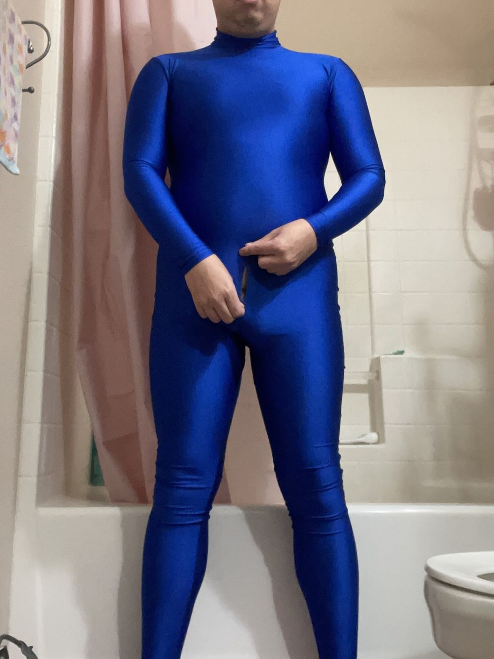 Blue Lycra Spandex Suit  #8