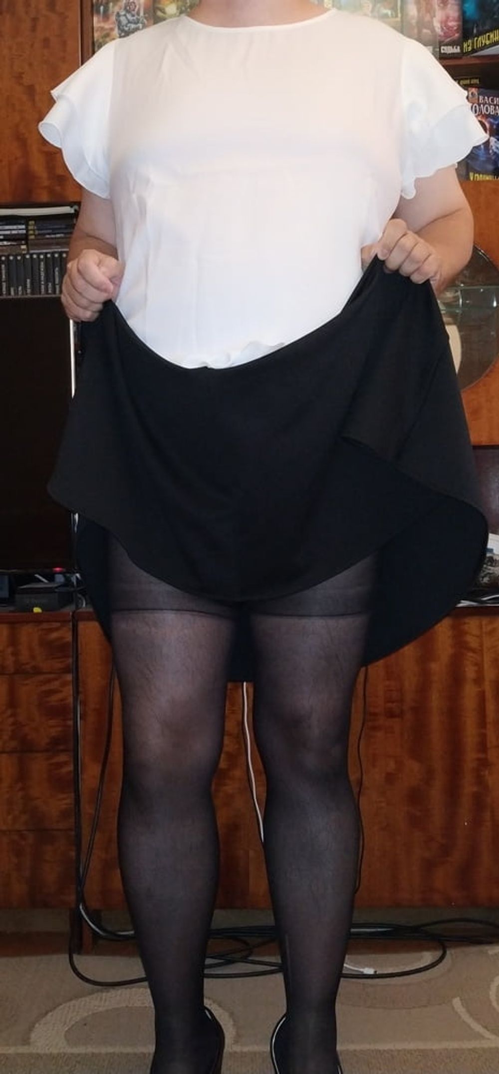 black skirt&amp;white blouse p.1 #21