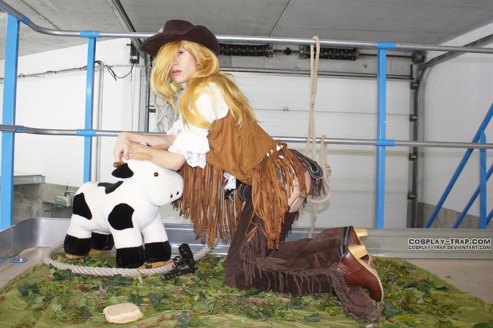 Crossdress cosplay chaps cowgirl Rosalina #6