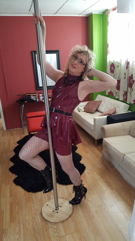 Latex Dress Pole Dance Essex Girl Lisa Milf Slut #7
