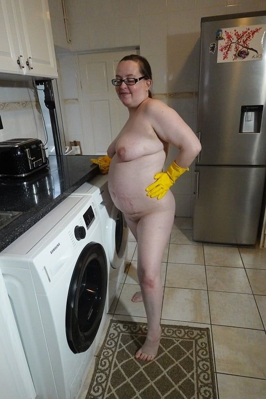 Naked Cleaning in Rubber Gloves #12