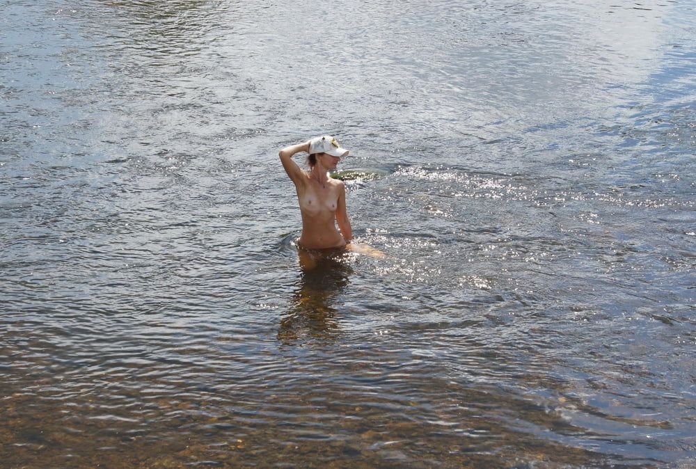 Nude in river&#039;s water #8