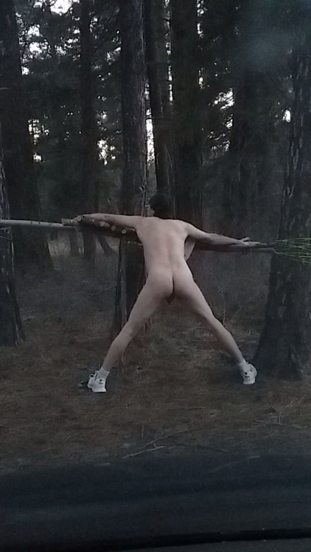 Walking around camp sites nude 