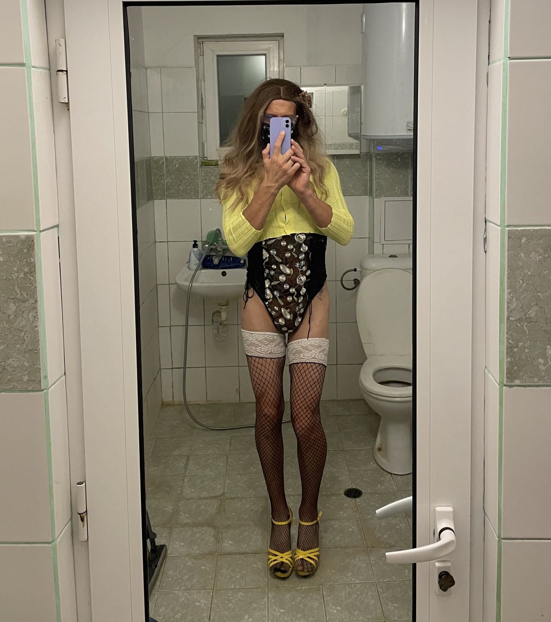 Mature Sissy in Yellow #5