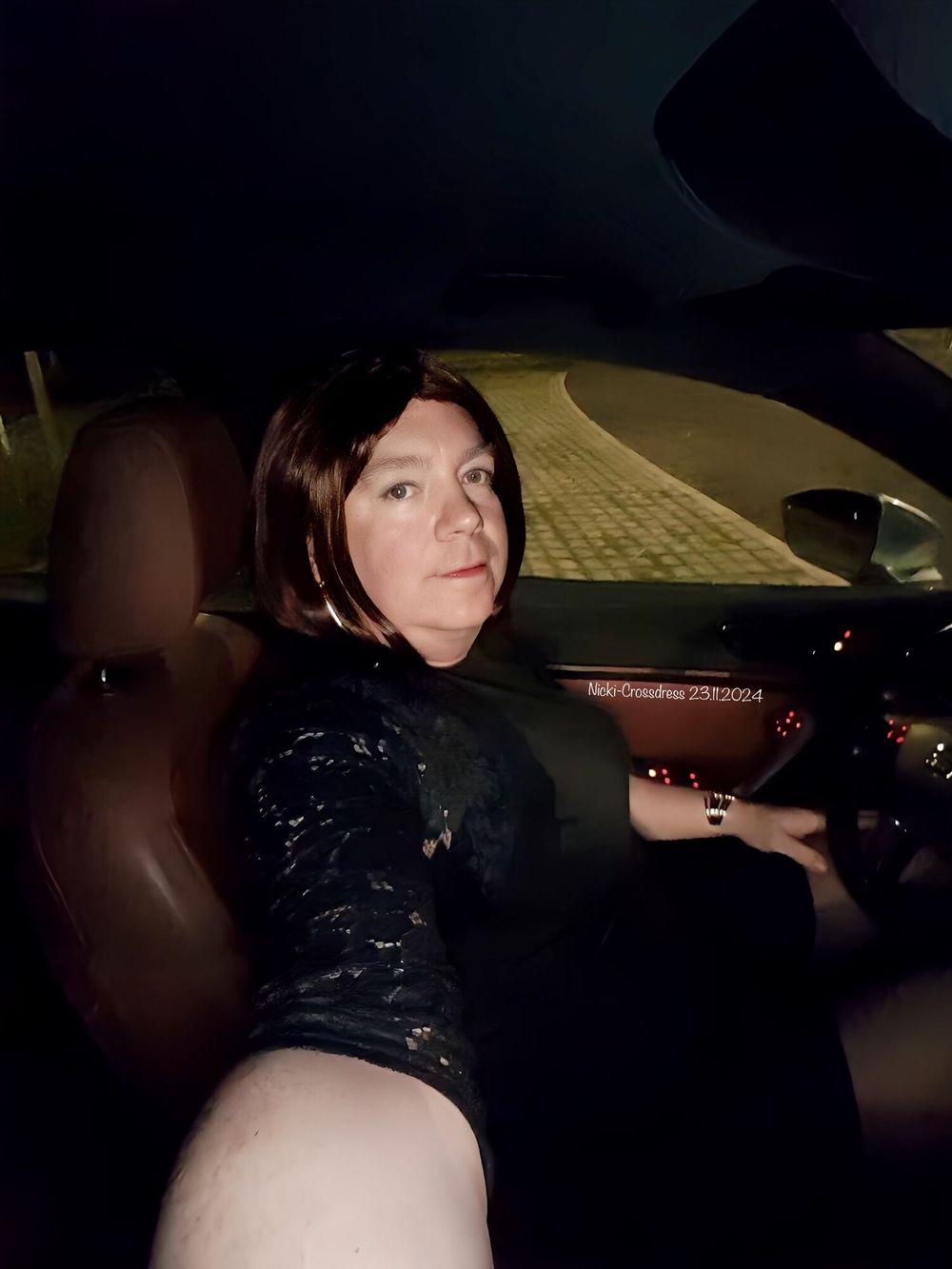 Nicki-Crossdress driving home from date I #3