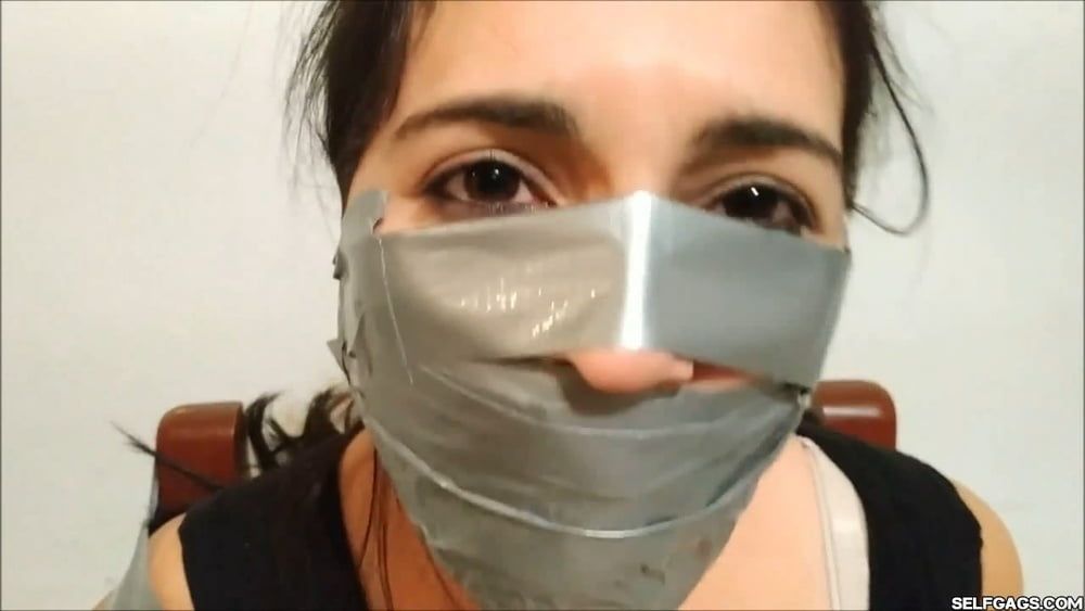 Stepdaughter With Bridged OTN Duct Tape Gag - Selfgags #26