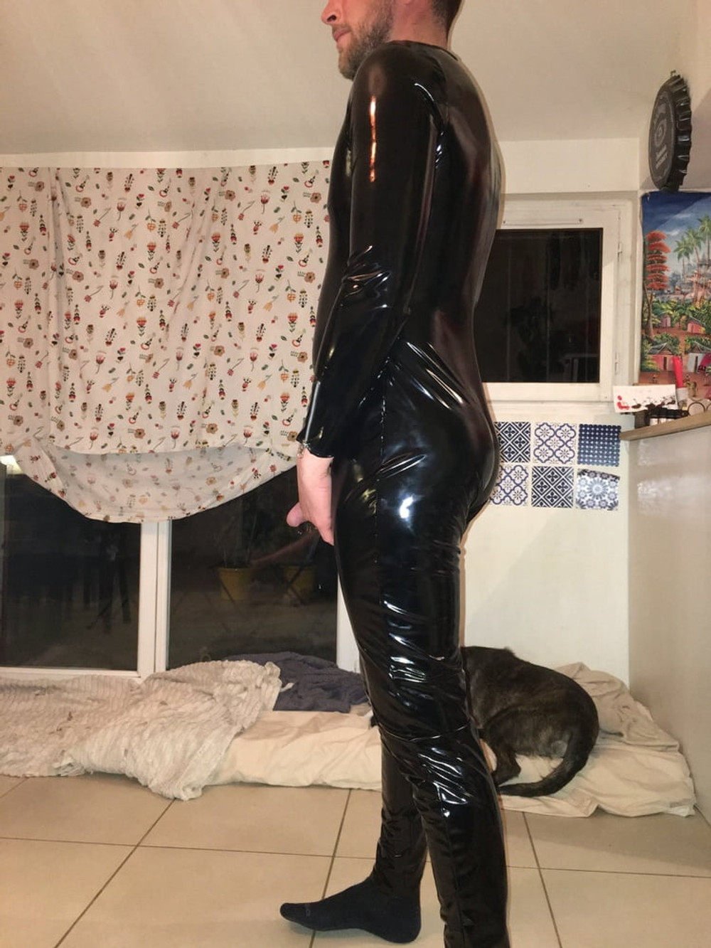 My new vinyl catsuit  #9