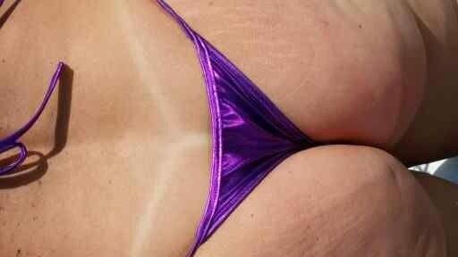Purple thong bikini #48