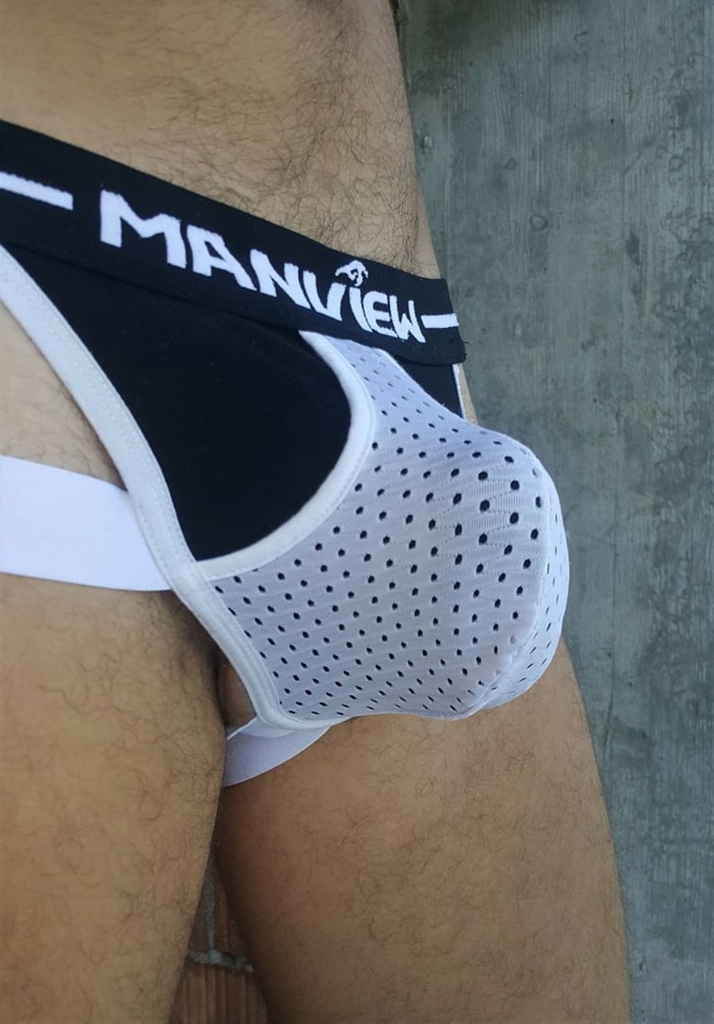 Outdoor bulging in jockstrap  #30