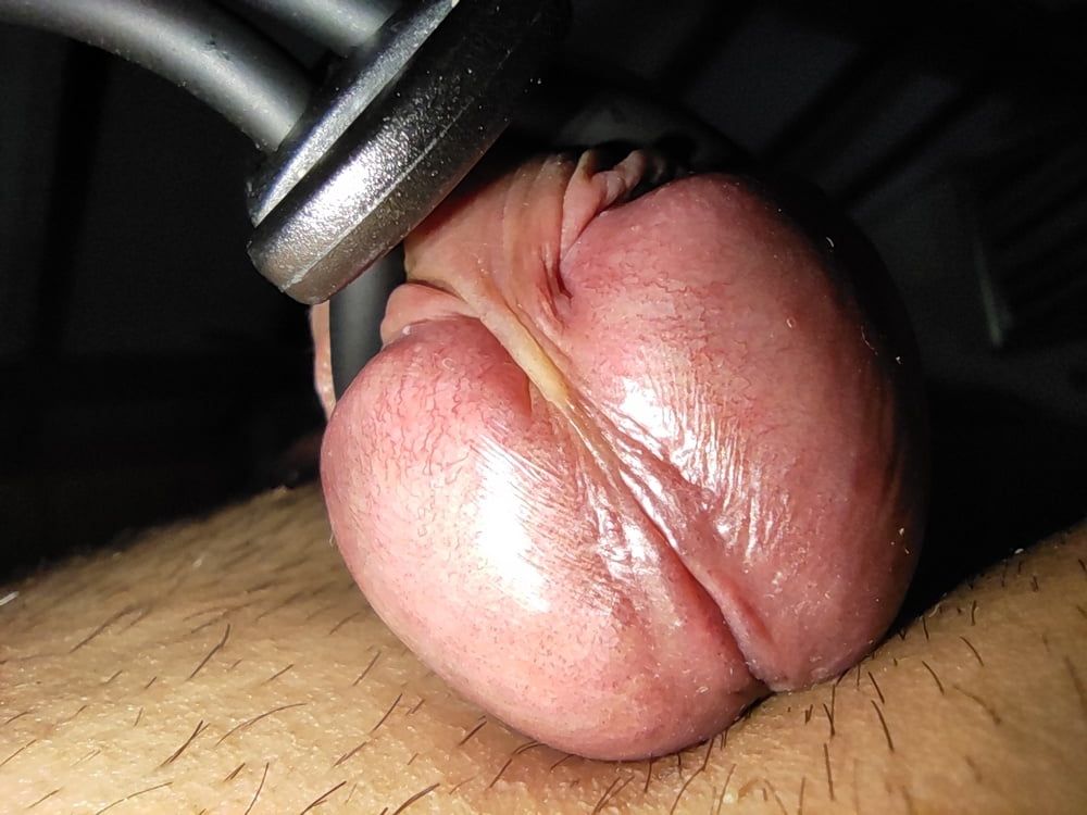 Electro estim cock & precum close-up #3