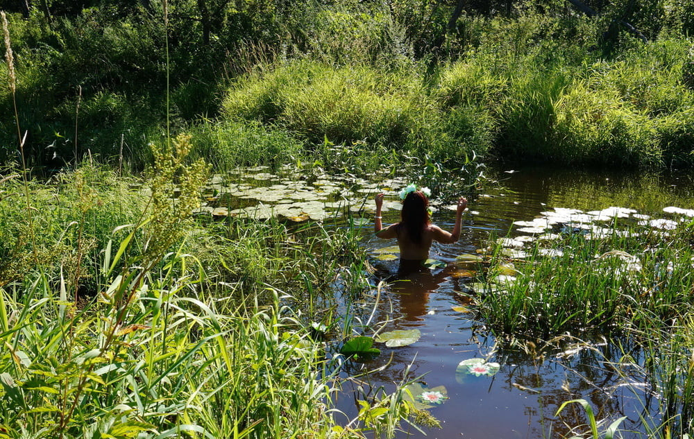 in a weedy pond #21