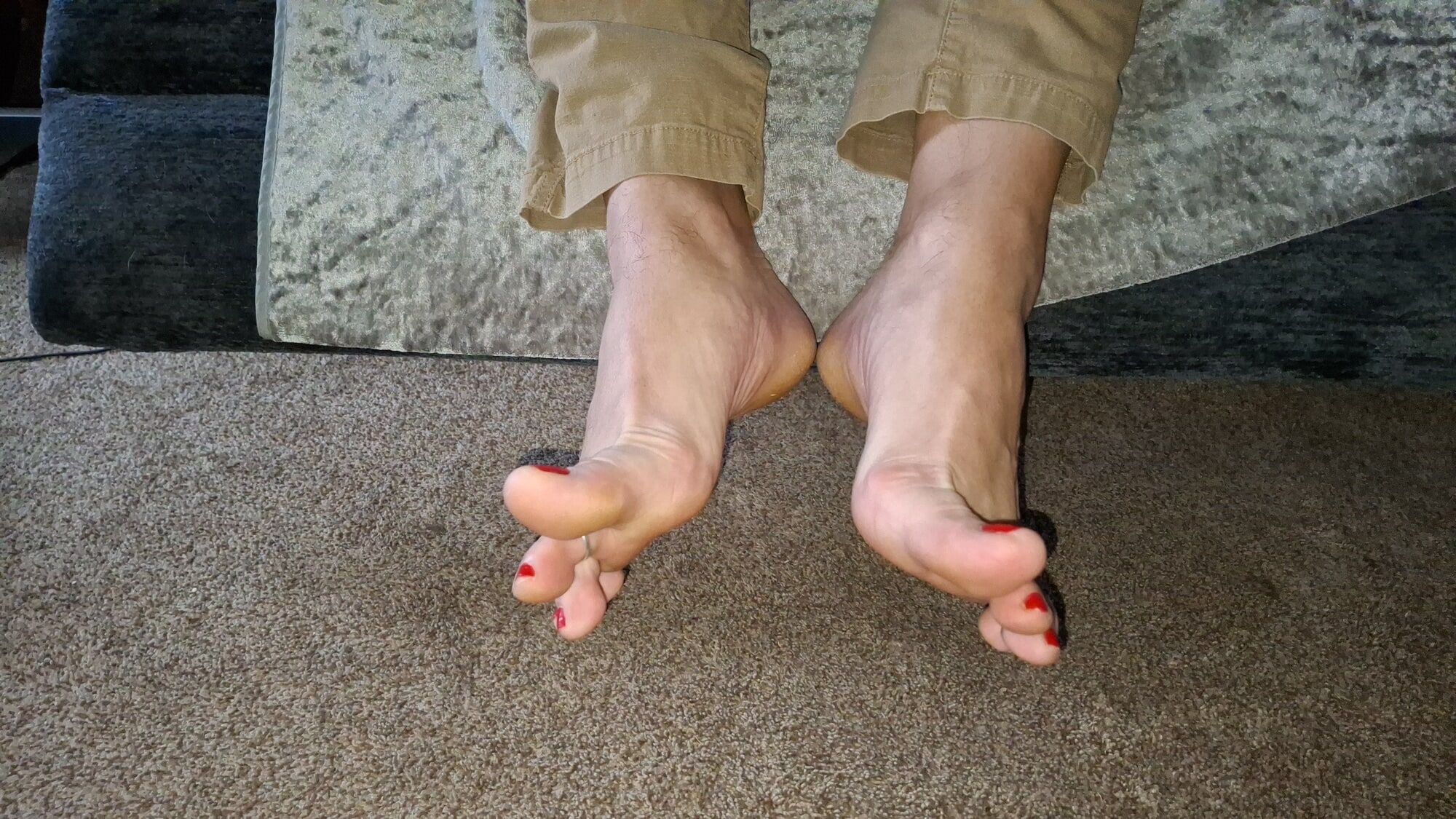 Showing off my red toes #13