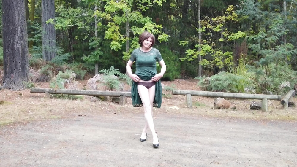Crossdress Roadtrip - Green Dress #6