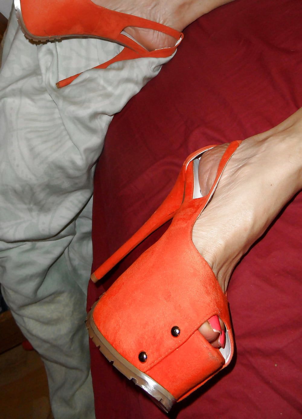 orange plattform heels #2