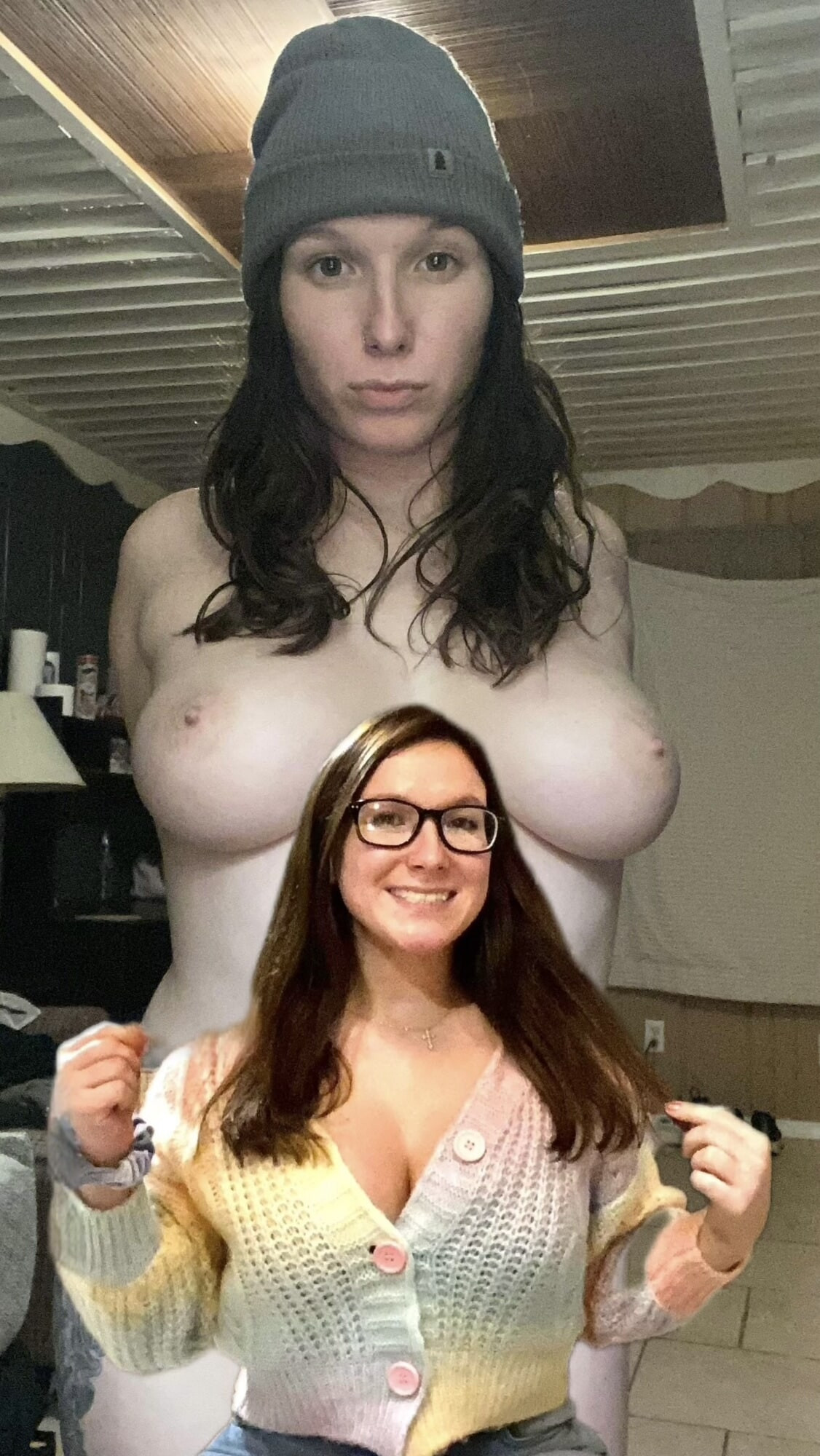 I fucked myself nude and in pride sweater for my 50f maid.