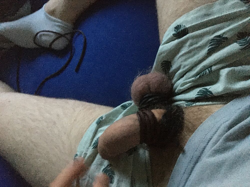 Cock And Ball Bondage With Leather Cords #19