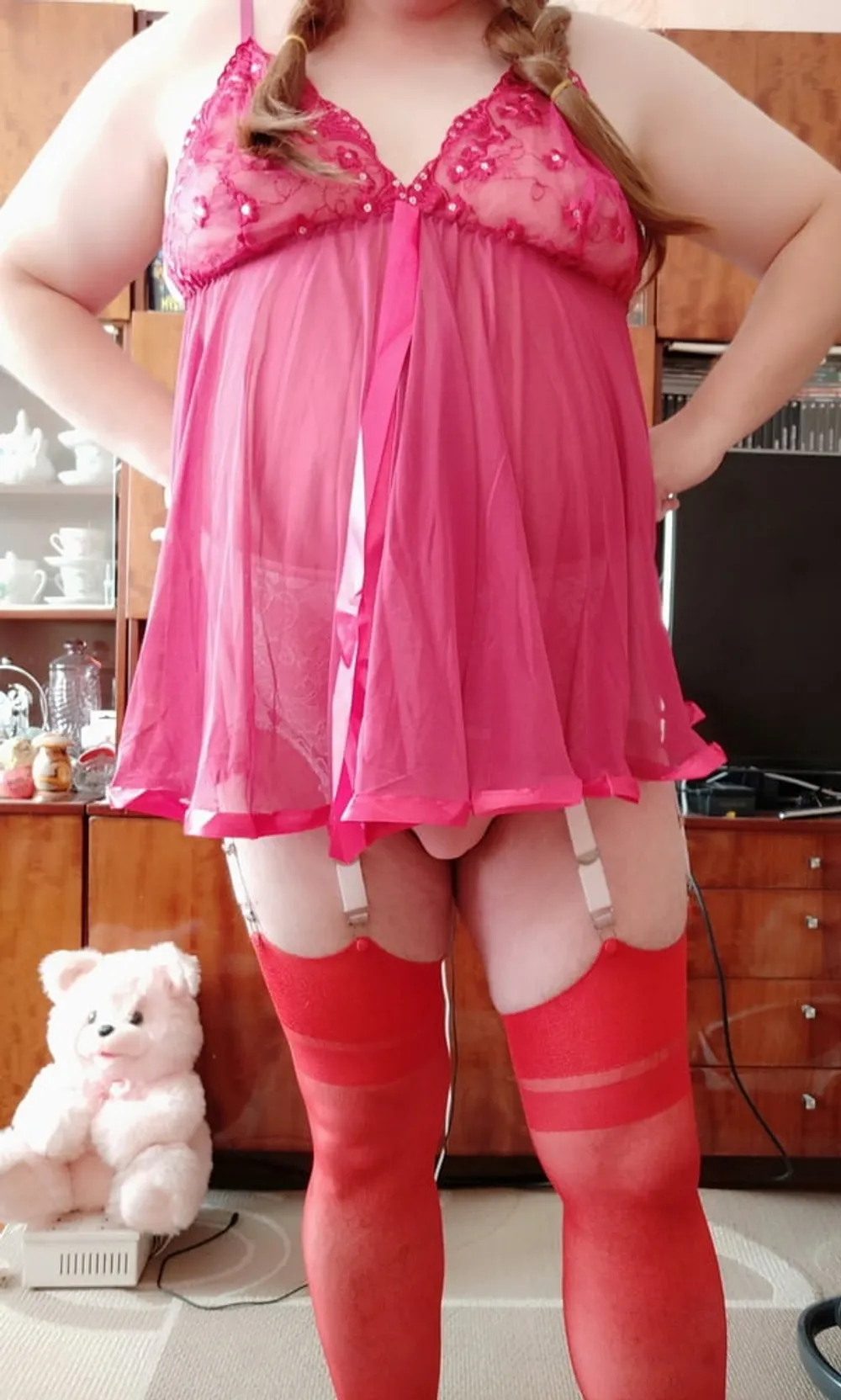 my little dick in pink lingerie #40