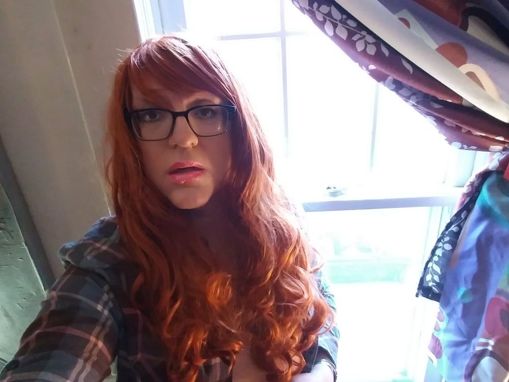Redhead shemale trans masturbation cum cock  #44
